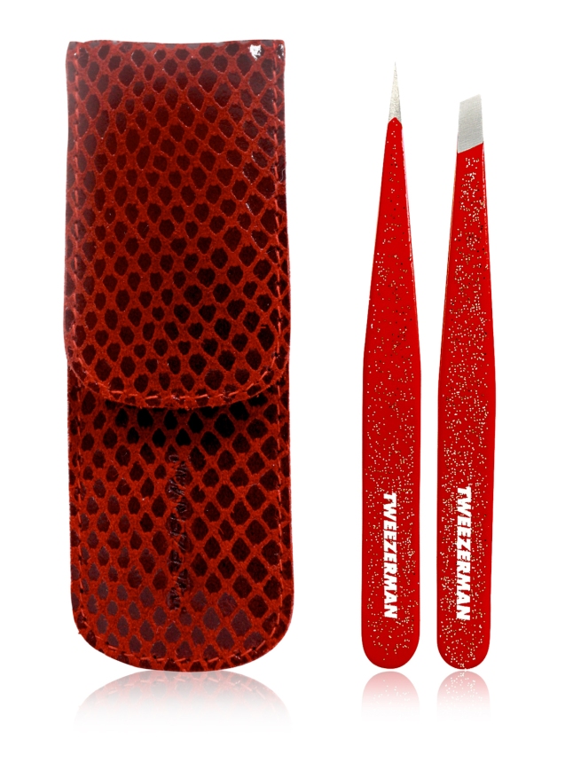 Tweezerman Holiday Manicure Kit - Red Glitter Petite Tweeze Set