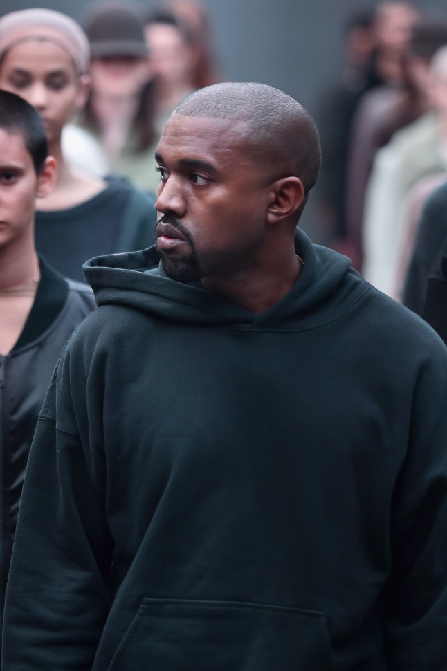 NEW YORK, NY - FEBRUARY 12: Kanye West on the runway at the adidas Originals x Kanye West YEEZY SEASON 1 fashion show during New York Fashion Week Fall 2015 at Skylight Clarkson Sq on February 12, 2015 in New York City. (Photo by Theo Wargo/Getty Images for adidas) 