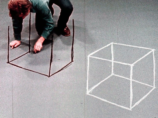 David Haxton (b. 1943), still from Cube and Room Drawings, 1976-77. 16mm film, color, silent; 15 min. Whitney Museum of American Art, New York; gift of the artist  2013.47 © David Haxton 1976-1977