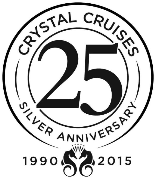 Crystal Cruises will be celebrating 25 years of sailing in 2015 with multiple theme cruises bringing back former Crystal captains, as well as current top executives. (PRNewsFoto/Crystal Cruises)