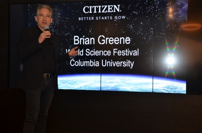 Brian Greene is a professor at Columbia University, and the Cofounder and Chairman of the World Science Festival joined us to speak about "Time and Einstein". (PRNewsFoto/Citizen Watch Company of America)