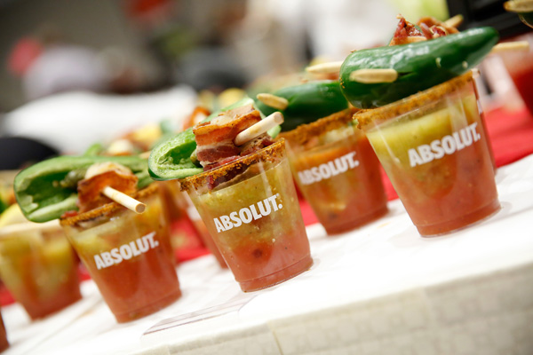 NEW YORK, NY - OCTOBER 18:  Absolut Vodka on display at CHOPPED! Best Bloody Mary Brunch Perfected By ABSOLUT during the New York City Wine & Food Festival at New York Hilton – Grand Ballroom on October 18, 2014 in New York City.  (Photo by Cindy Ord/Getty Images for NYCWFF)