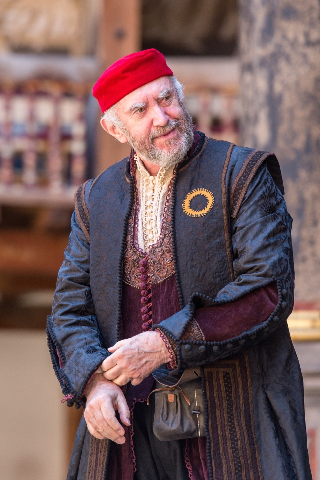 Jonathan Pryce as Shylock in Shakespeare’s Globe Theatre’s production of The Merchant of Venice, featured at Chicago Shakespeare Theater as part of Shakespeare 400 Chicago in 2016. Photo by Manuel Harlan.