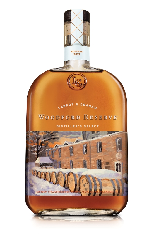 Woodford Reserve celebrates the holiday season with the release of its 2015 holiday bottle.  The limited edition Woodford Reserve holiday bottle features the artwork from Louisville, Kentucky, artist Thomas William Foerster. (PRNewsFoto/Woodford Reserve)