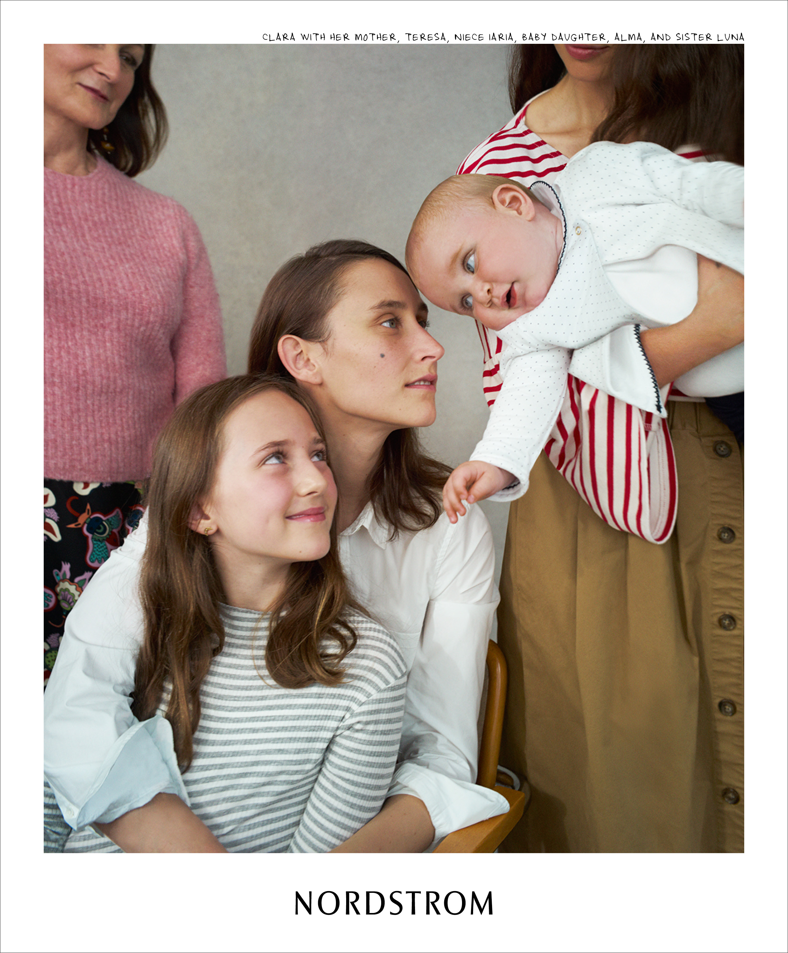 Nordstrom Fall Campaign - Clara Cullen with her mother, daughter, sister + niece