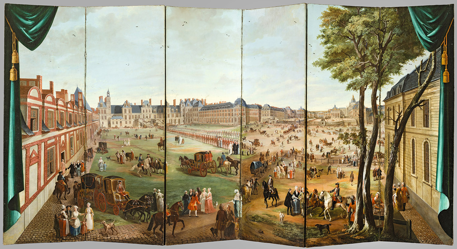 Folding Screen with Views of the Chateau de Versailles_Detail_300dpi